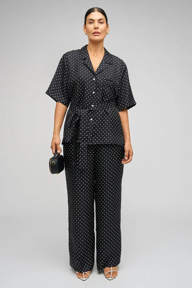 Oroton Spot Print Pj Pant Blackcream Women Pants Oroton Spot Print Pj Pant Blackcream Women Pants