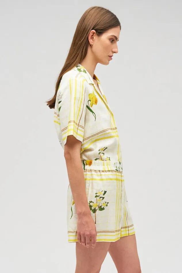 Oroton Summer Picnic Short Vibrant Yellow Women Shorts