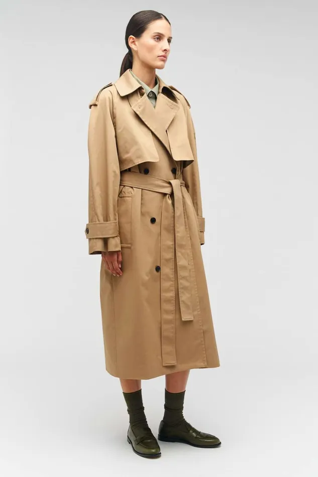 Oroton Trench Dark Camel Women Jackets and Outerwear Oroton Trench Dark Camel Women Jackets and Outerwear