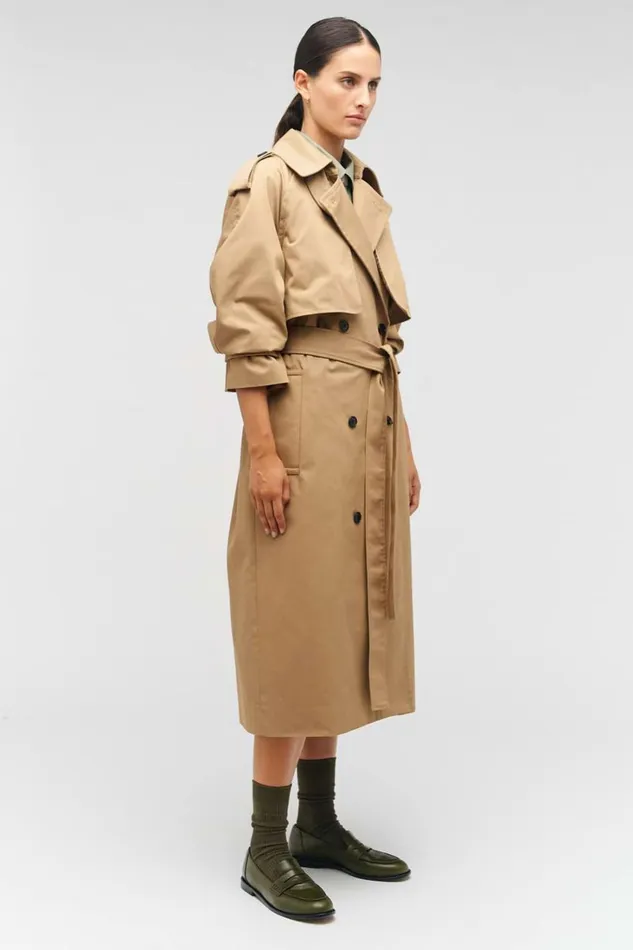 Oroton Trench Dark Camel Women Jackets and Outerwear Oroton Trench Dark Camel Women Jackets and Outerwear