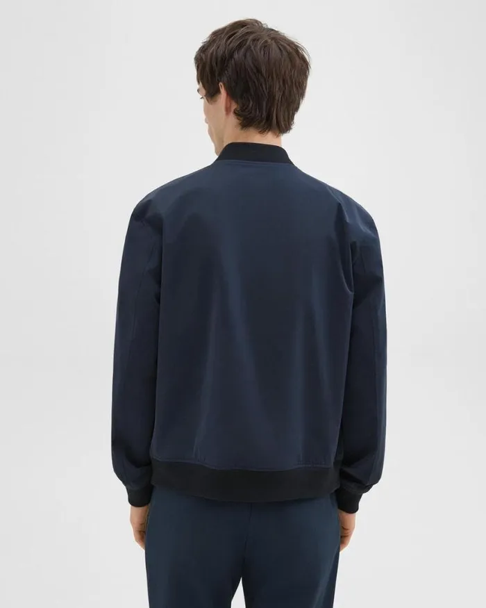 Outerwear Men Theory Tailored Bomber Jacket In Foundation Twill Baltic Outerwear Men Theory Tailored Bomber Jacket In Foundation Twill Baltic