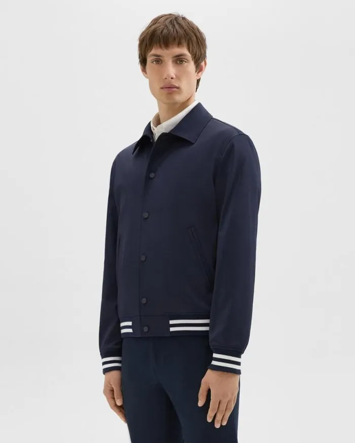 Outerwear Men Theory Varsity Jacket In Neoteric Navy Outerwear Men Theory Varsity Jacket In Neoteric Navy