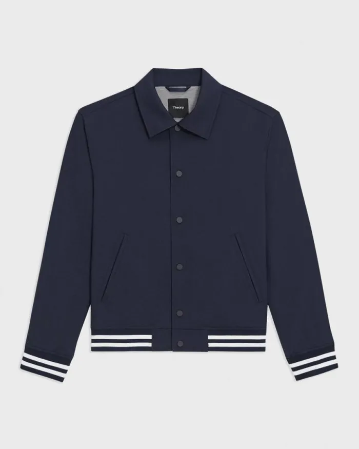 Outerwear Men Theory Varsity Jacket In Neoteric Navy Outerwear Men Theory Varsity Jacket In Neoteric Navy