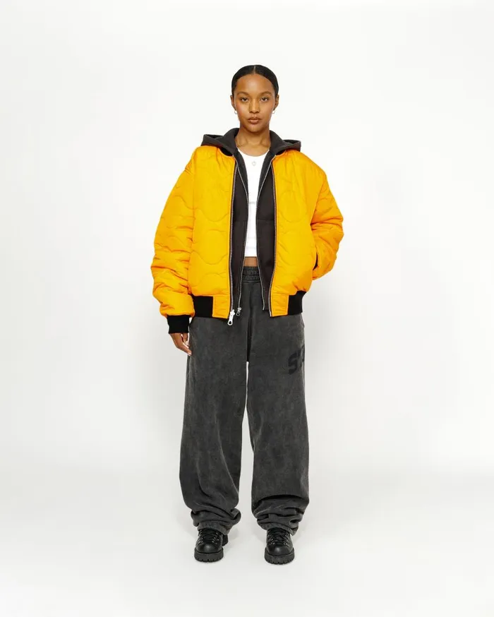 Outerwear MenWomen Stussy BUILT REVERSIBLE BOMBER JACKET Black