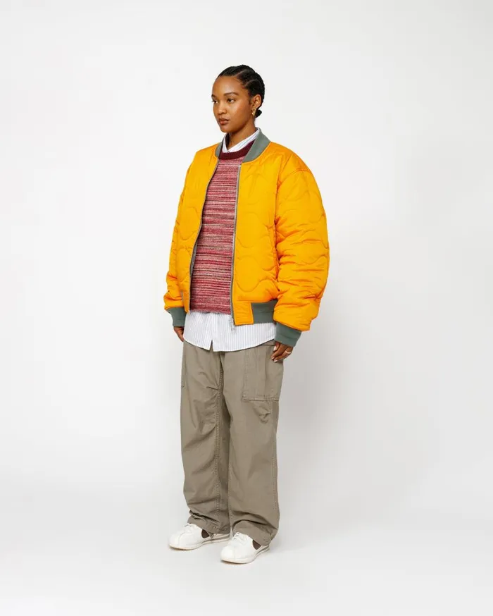 Outerwear MenWomen Stussy BUILT REVERSIBLE BOMBER JACKET Green