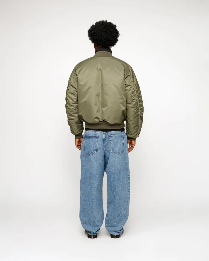 Outerwear MenWomen Stussy BUILT REVERSIBLE BOMBER JACKET Olive