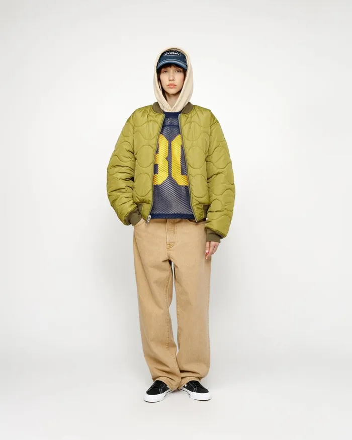 Outerwear MenWomen Stussy BUILT REVERSIBLE BOMBER JACKET Olive