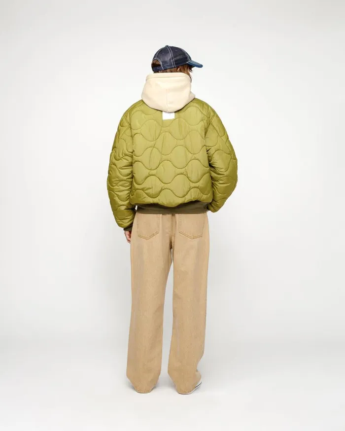 Outerwear MenWomen Stussy BUILT REVERSIBLE BOMBER JACKET Olive
