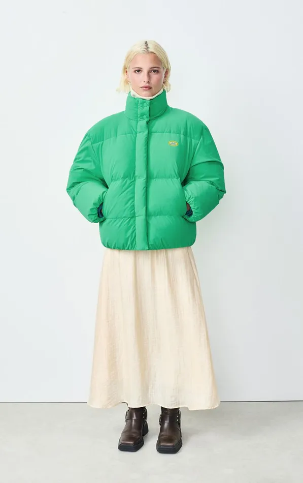 Padded Jacket Zaxoo Chlorophyll Women American Vintage Coats and Puffer Coats