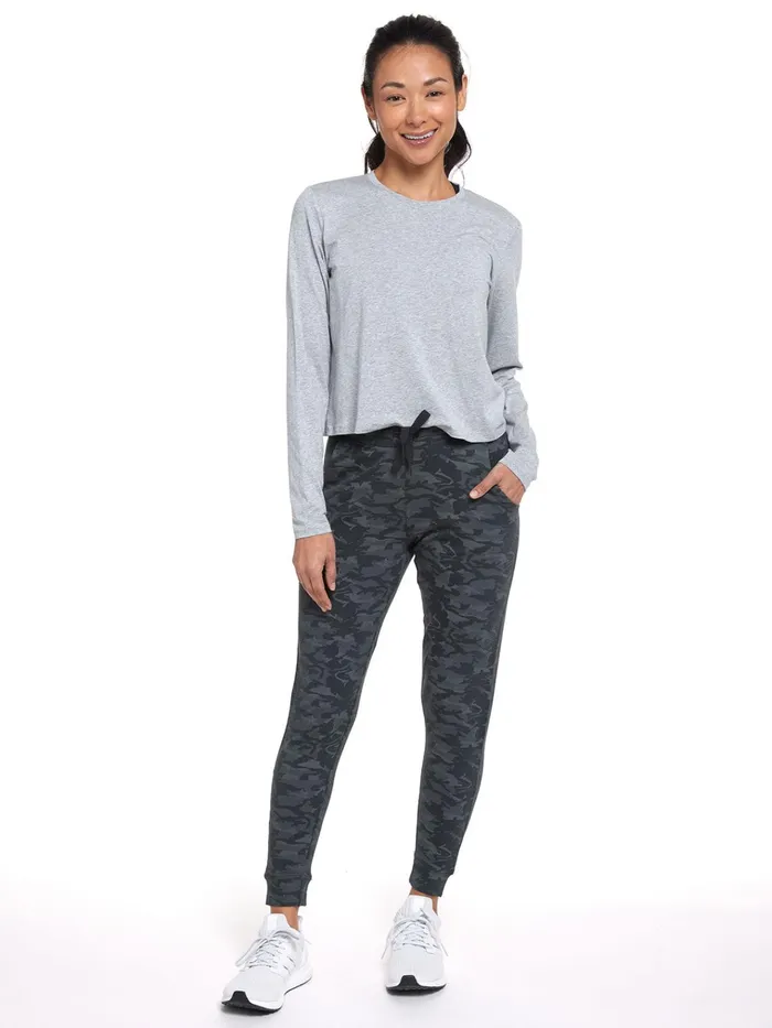 Pants Joggers Women Tasc Performance Varsity Brushed Lightweight Jogger