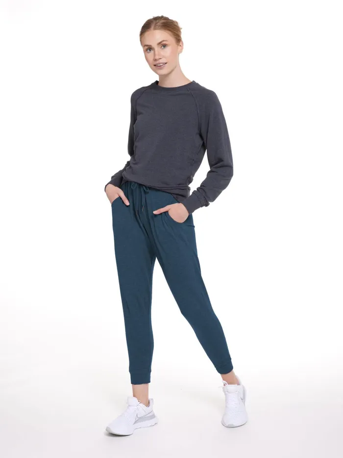 Pants Joggers Women Tasc Performance Varsity Brushed Lightweight Jogger
