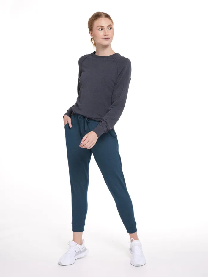 Pants Joggers Women Tasc Performance Varsity Brushed Lightweight Jogger