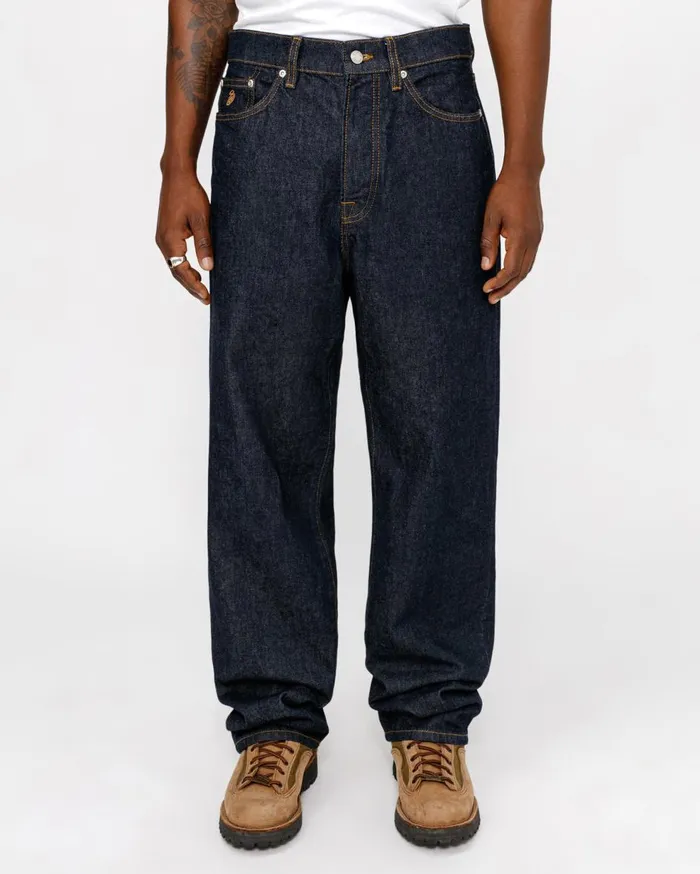Pants MenWomen Stussy NEW CLASSIC JEAN DENIM Rinsed Indigo Pants MenWomen Stussy NEW CLASSIC JEAN DENIM Rinsed Indigo