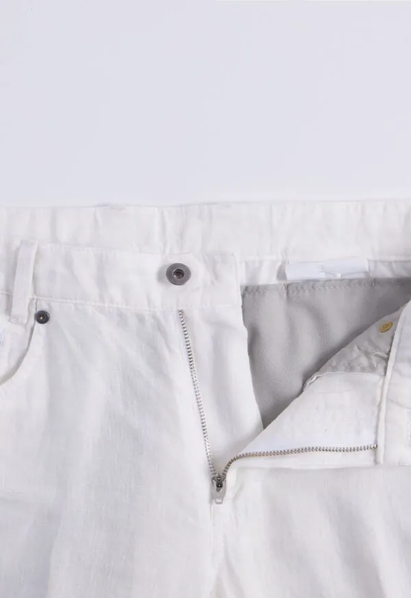 Pants Mens Linen Five Pocket Pant White Paulstuart Pants Mens Linen Five Pocket Pant White Paulstuart