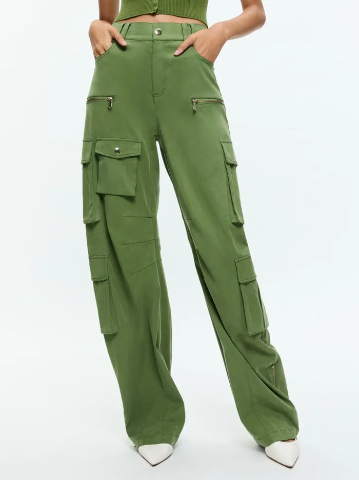 Pants Women Alice Olivia Akers Oversized Cargo Pant Avocado
