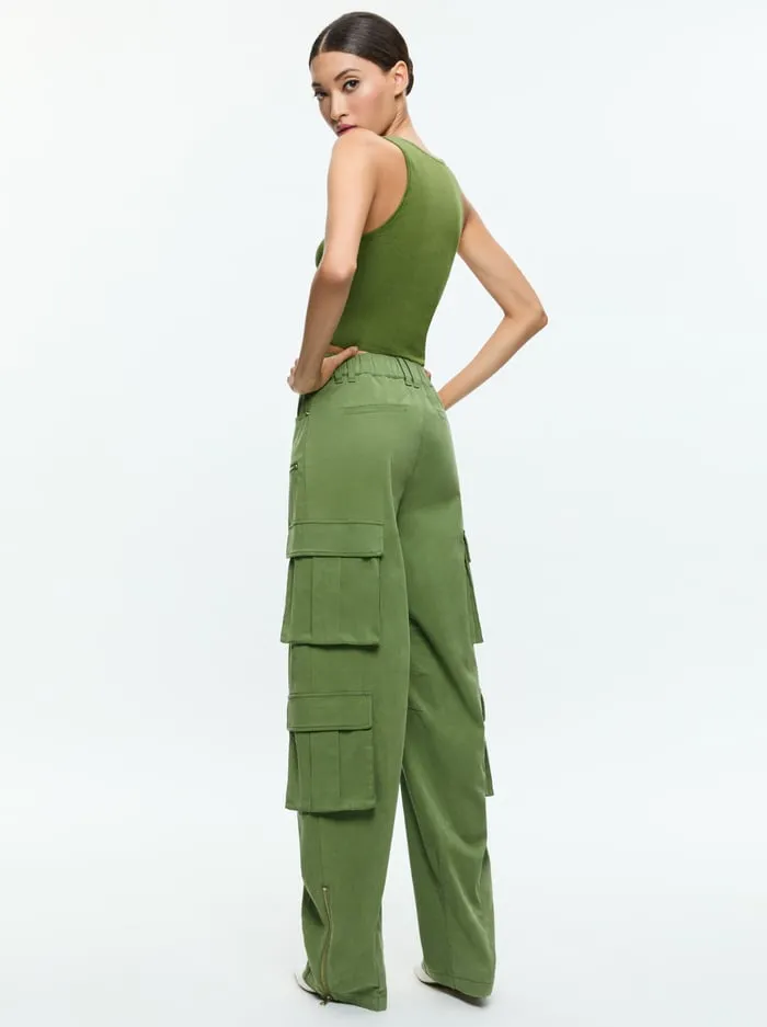 Pants Women Alice Olivia Akers Oversized Cargo Pant Avocado