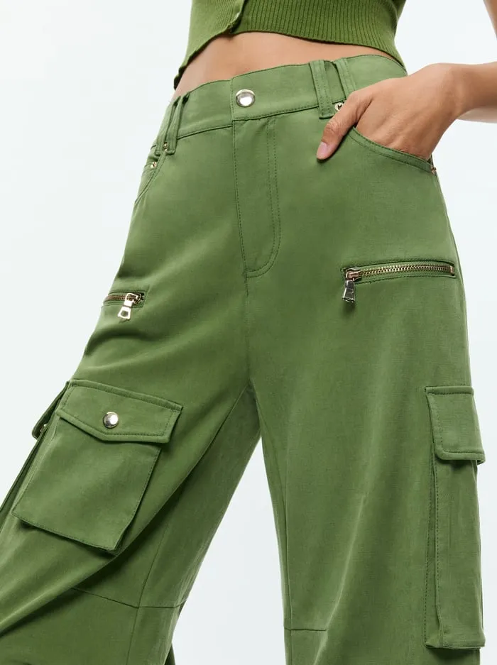 Pants Women Alice Olivia Akers Oversized Cargo Pant Avocado