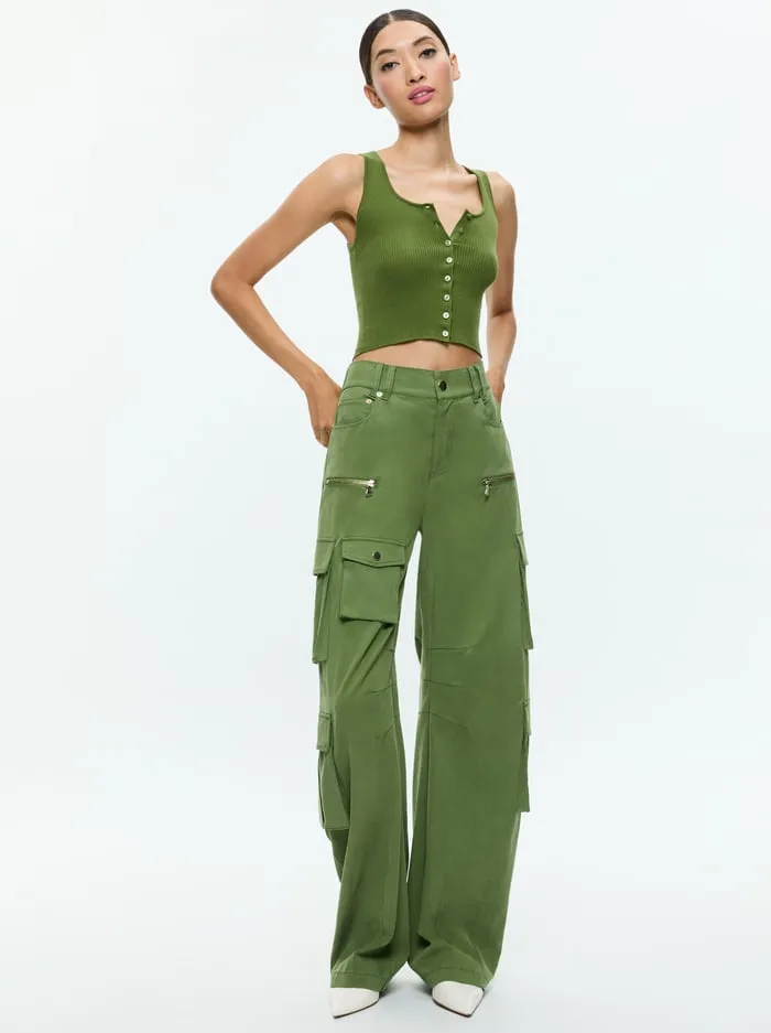 Pants Women Alice Olivia Akers Oversized Cargo Pant Avocado