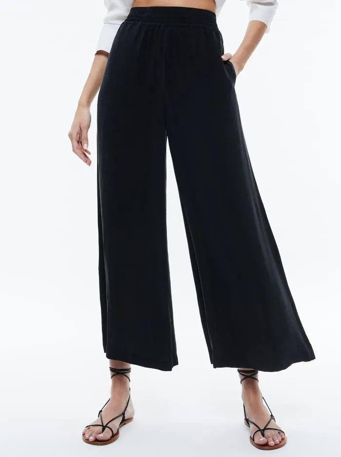 Pants Women Alice Olivia Kenley Palazzo Cropped Pant Black