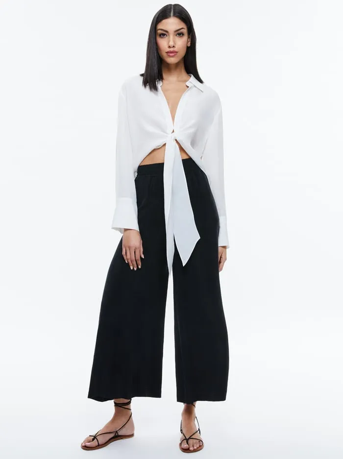 Pants Women Alice Olivia Kenley Palazzo Cropped Pant Black