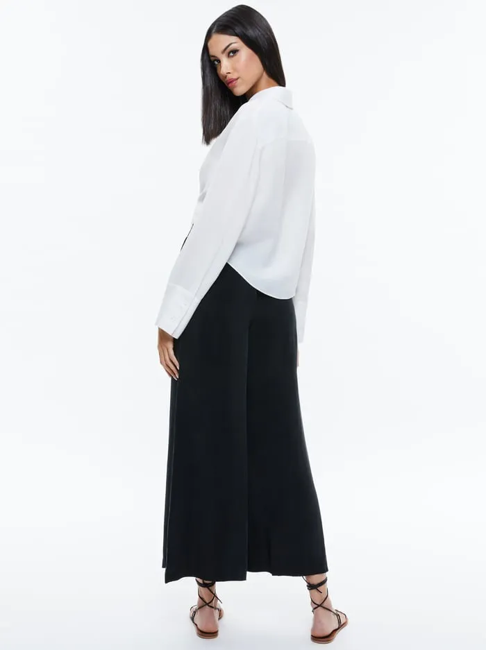 Pants Women Alice Olivia Kenley Palazzo Cropped Pant Black
