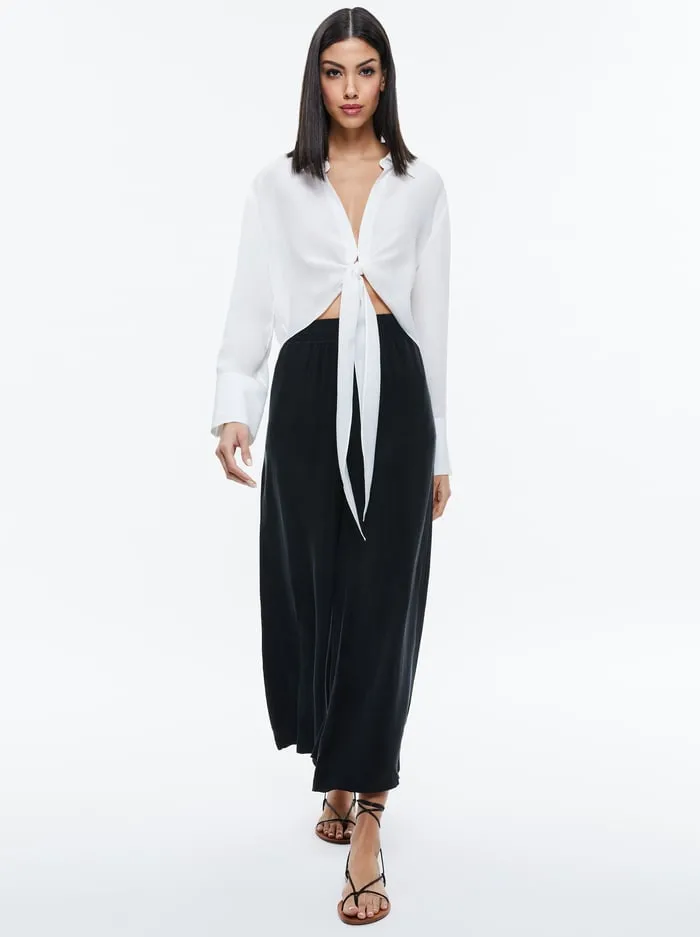 Pants Women Alice Olivia Kenley Palazzo Cropped Pant Black