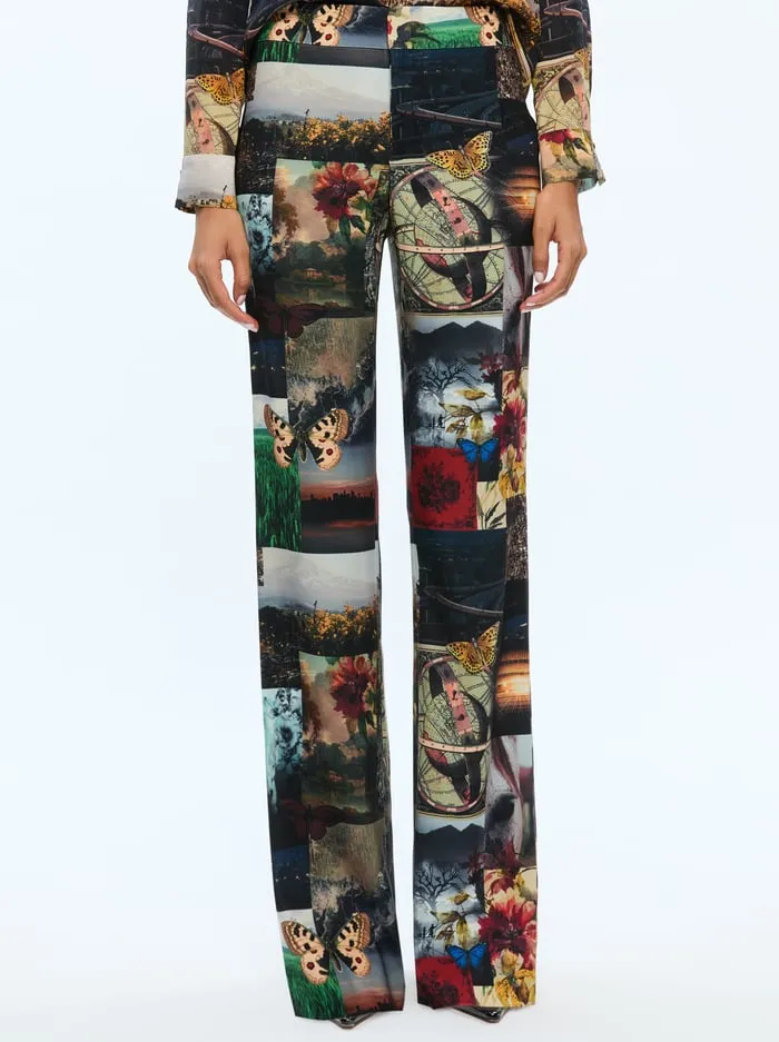Pants Women Alice Olivia Livi Printed Trouser Eco Fusion