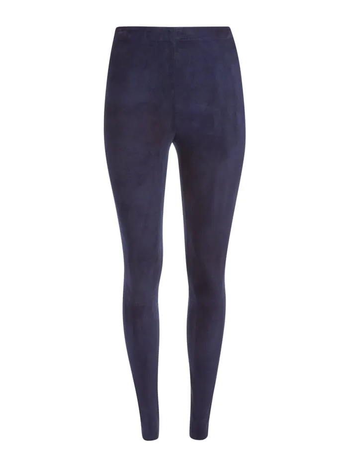 Pants Women Alice Olivia Maddox Suede Legging Navy