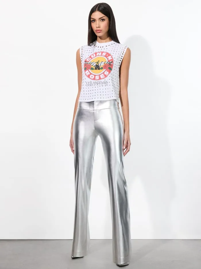 Pants Women Alice Olivia Olivia Vegan Pant Silver