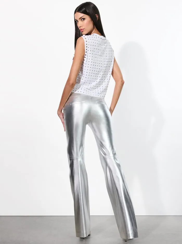 Pants Women Alice Olivia Olivia Vegan Pant Silver