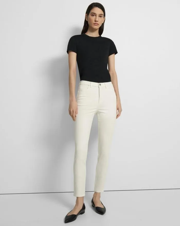 Pants Women Theory J Brand Jegging In Stretch Twill Off White