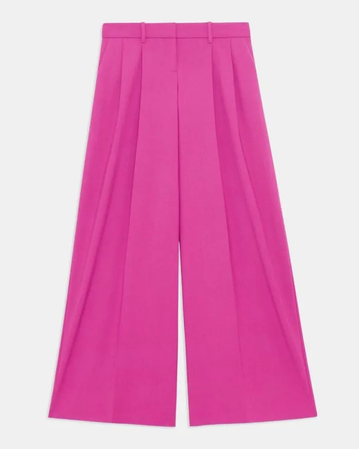 Pants Women Theory Pleated LowRise Pant In Stretch Wool Carnation Pants Women Theory Pleated LowRise Pant In Stretch Wool Carnation