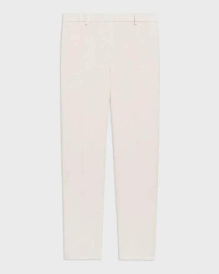 Pants Women Theory Treeca Full Length Pant In Admiral Crepe Rice