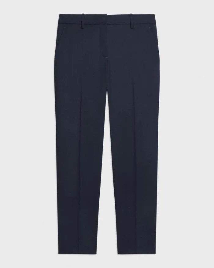 Pants Women Theory Treeca Pant In Good Wool Nocturne Navy