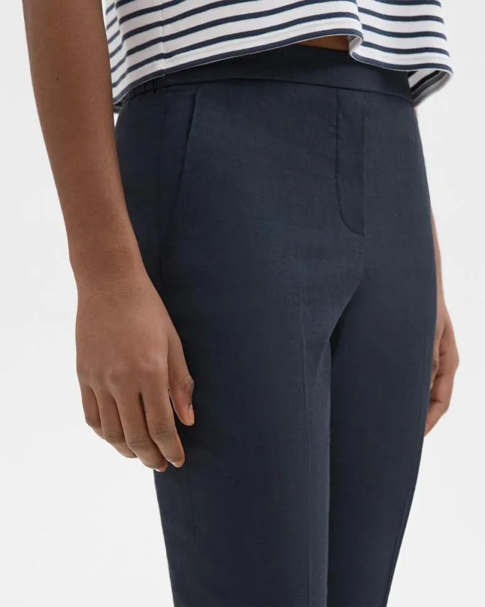 Pants Women Theory Treeca PullOn Pant In Good Linen Concord
