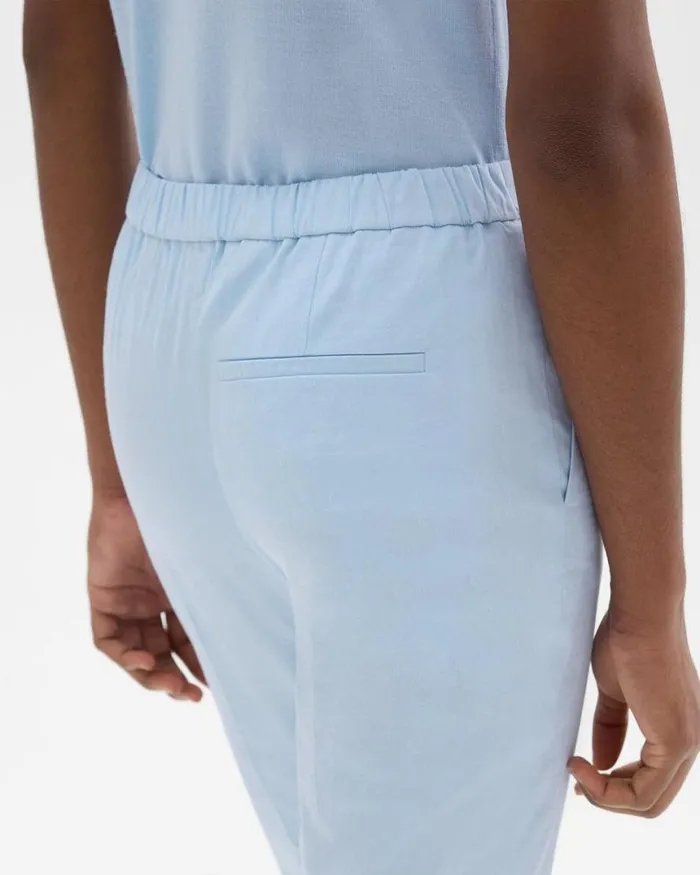 Pants Women Theory Treeca PullOn Pant In Good Linen Skylight