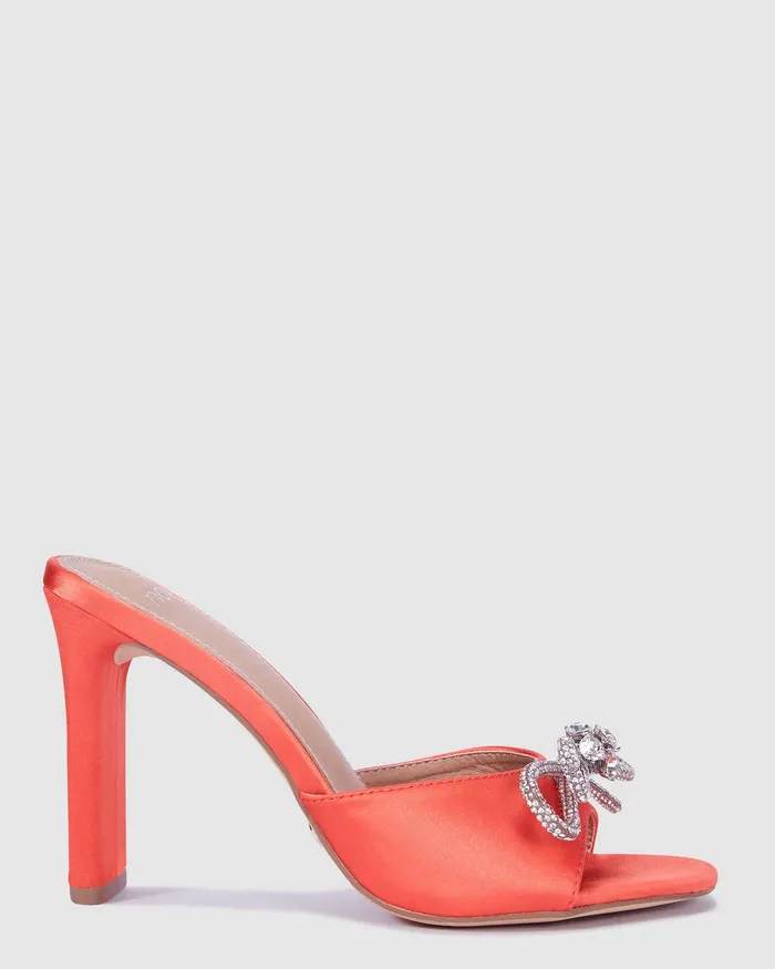 Party NOVO Shoes Women POSIE ORANGE SATIN