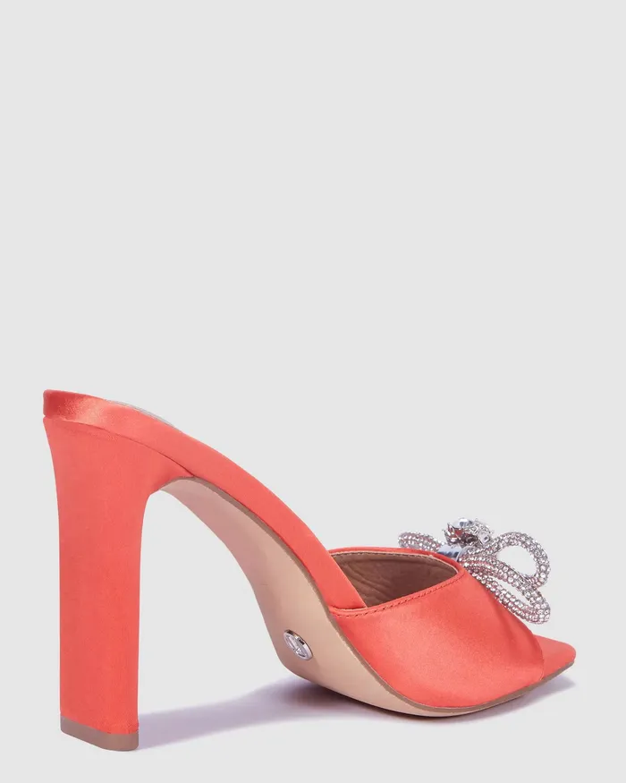 Party NOVO Shoes Women POSIE ORANGE SATIN