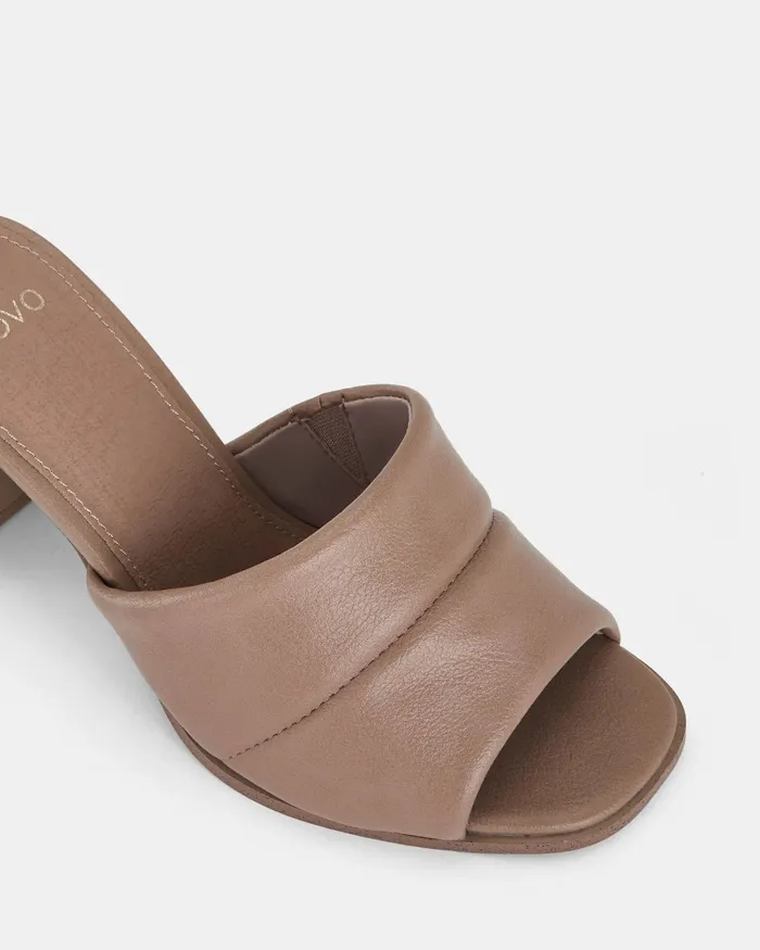 Party Women FROSTY ALMOND Open Toe Heels NOVO Shoes