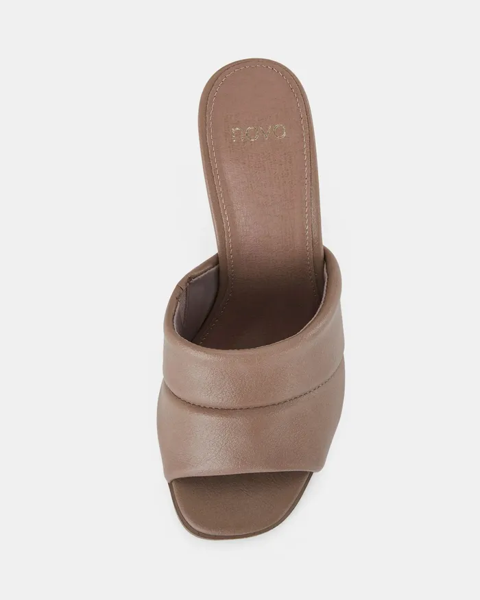 Party Women FROSTY ALMOND Open Toe Heels NOVO Shoes