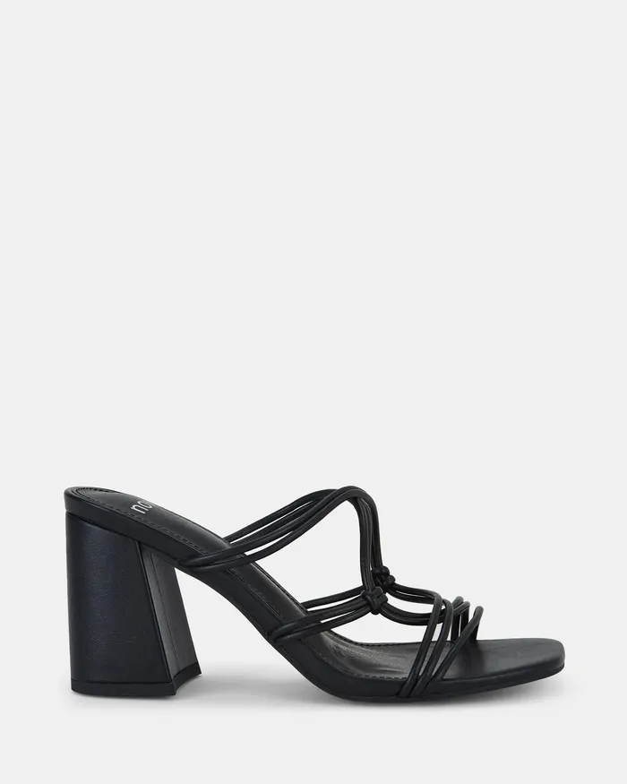 Party Women LUCKIE BLACK Heeled Sandals NOVO Shoes