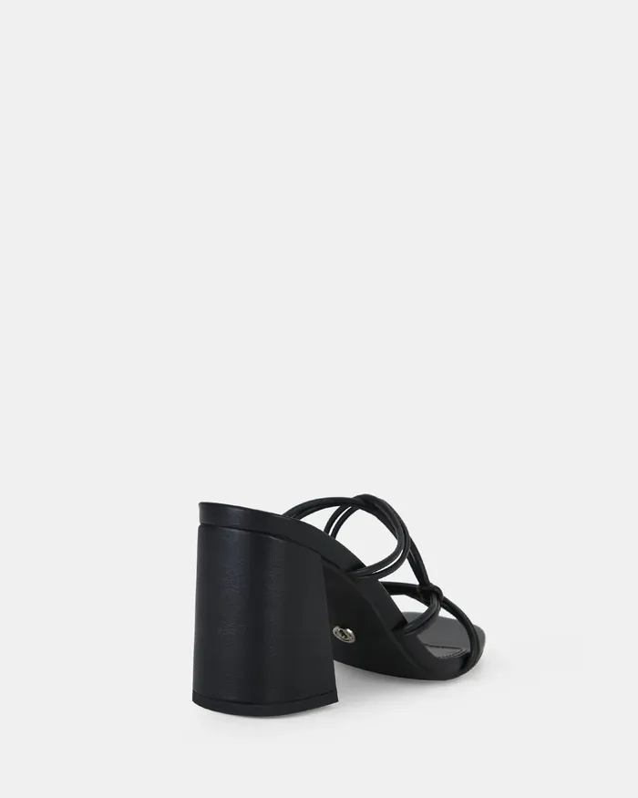 Party Women LUCKIE BLACK Heeled Sandals NOVO Shoes
