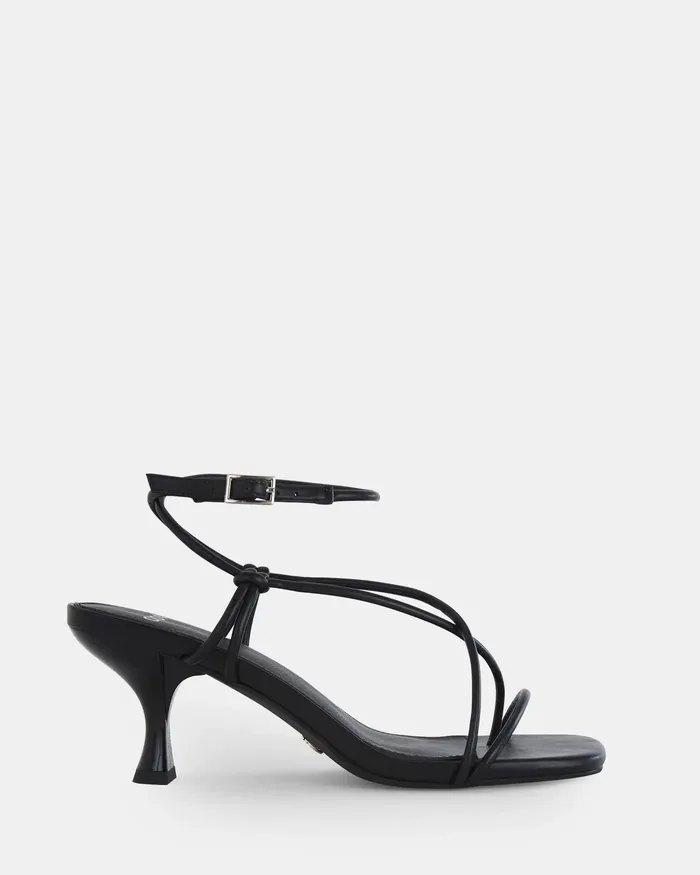 Party Women NOVO Shoes UMBRIA BLACK Kitten Heels