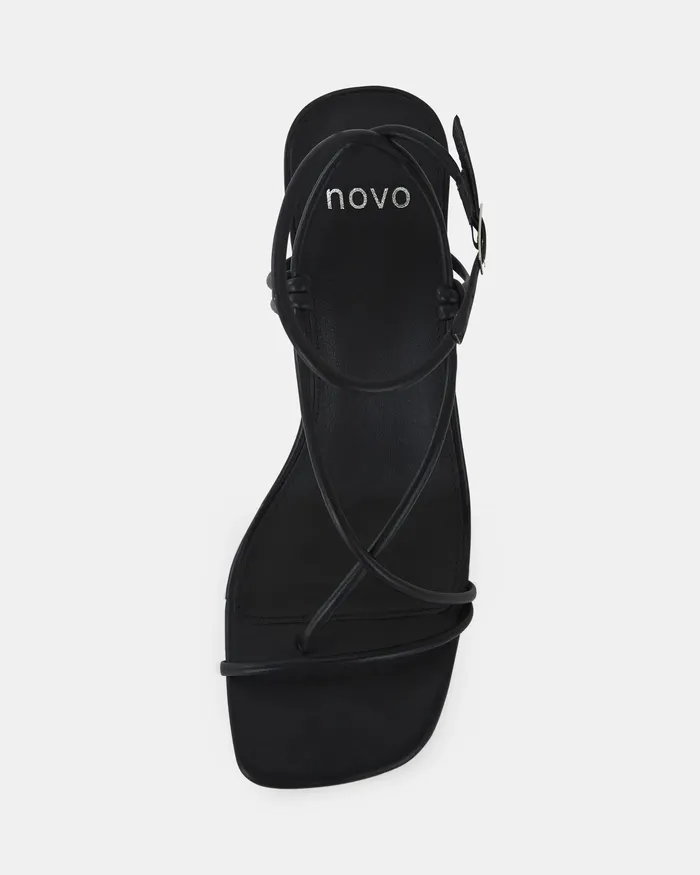 Party Women NOVO Shoes UMBRIA BLACK Kitten Heels