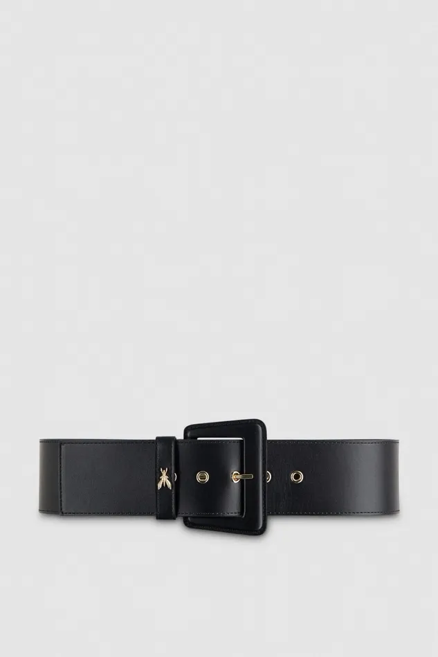 Patrizia Pepe Belts Leather HighWaisted Belt Black 8211 Women