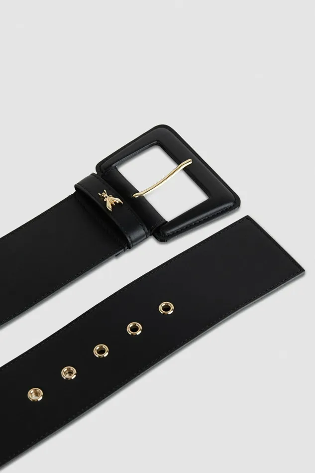 Patrizia Pepe Belts Leather HighWaisted Belt Black 8211 Women