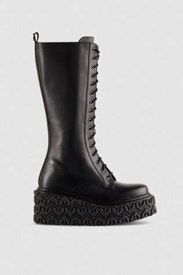 Patrizia Pepe Boots Leather Boots With Side Zipper Black 8211 Women