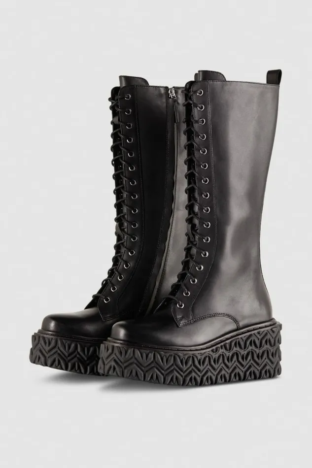 Patrizia Pepe Boots Leather Boots With Side Zipper Black 8211 Women