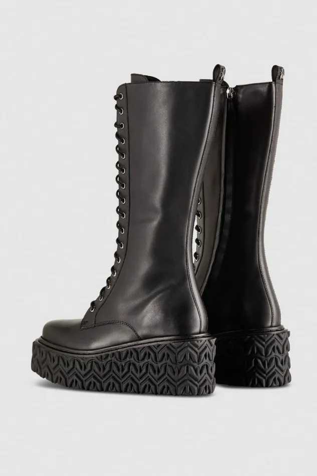 Patrizia Pepe Boots Leather Boots With Side Zipper Black 8211 Women