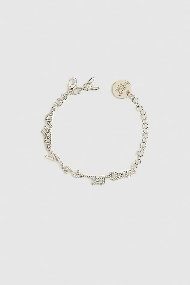 Patrizia Pepe Bracelets Brass Bracelet With Rhinestones Silver 8211 Women